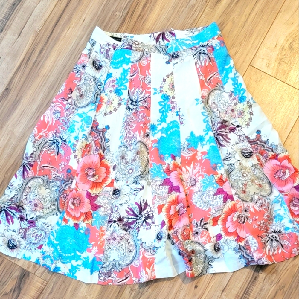 Grace Elements Lined Flowery Skirt